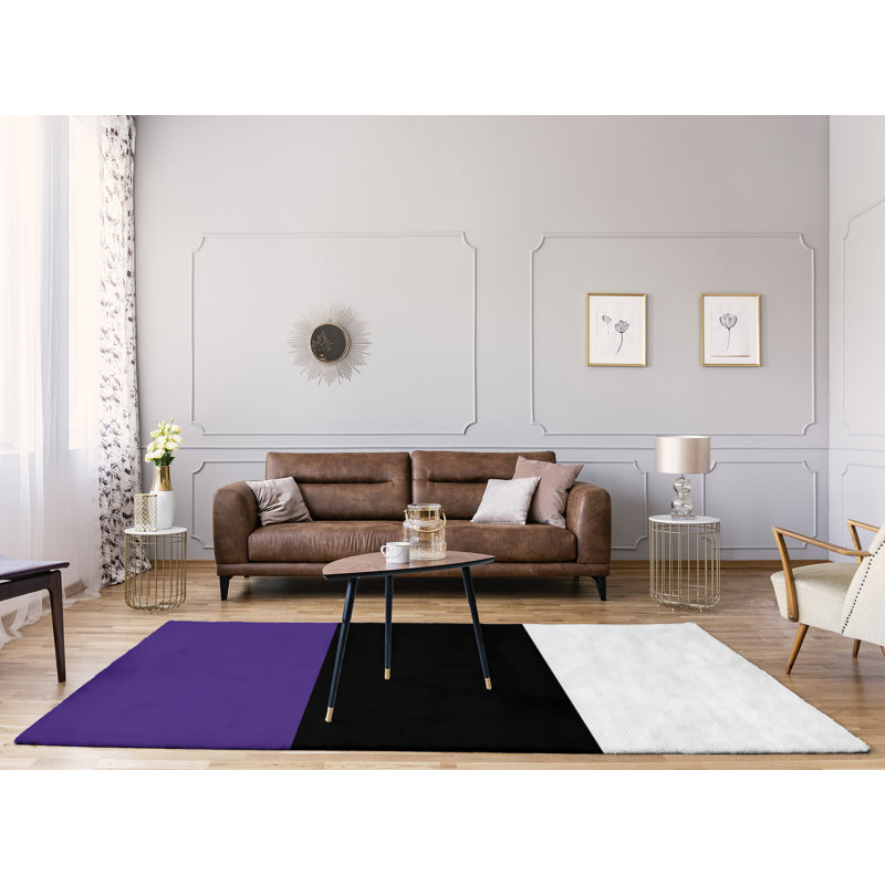 Tapis mauve/noir, Rectangle 5 pi x 7 pi