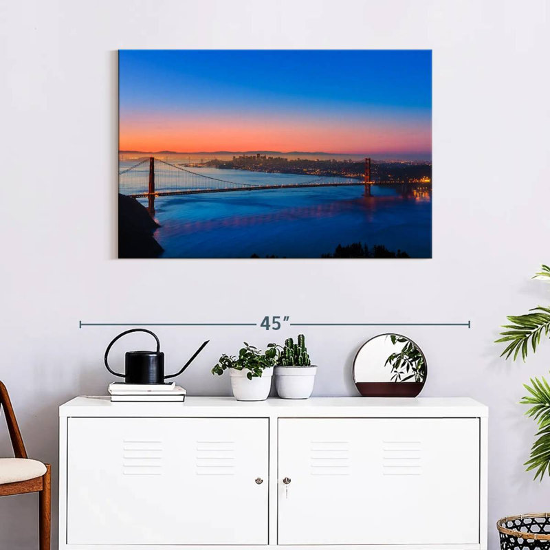 Lilie Golden Gate Bridge Nightfall, H 24 po x l 36 po