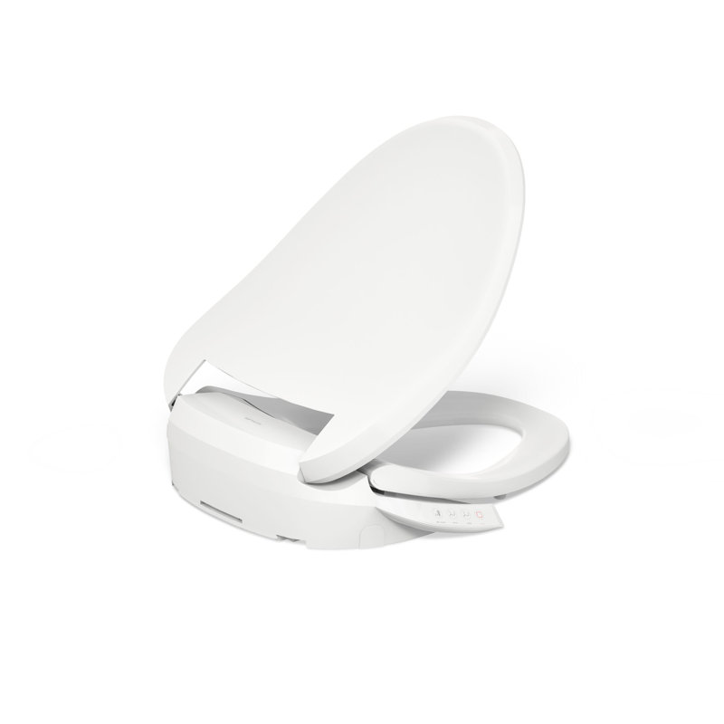 PureWash E700 Elongated Heated Bidet Toilet Seat with Remote Control, Bidet Warm Water, White
