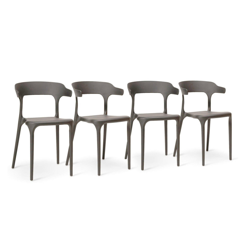 Venlo 45cm H Full Back Stacking Side Chair, Grey