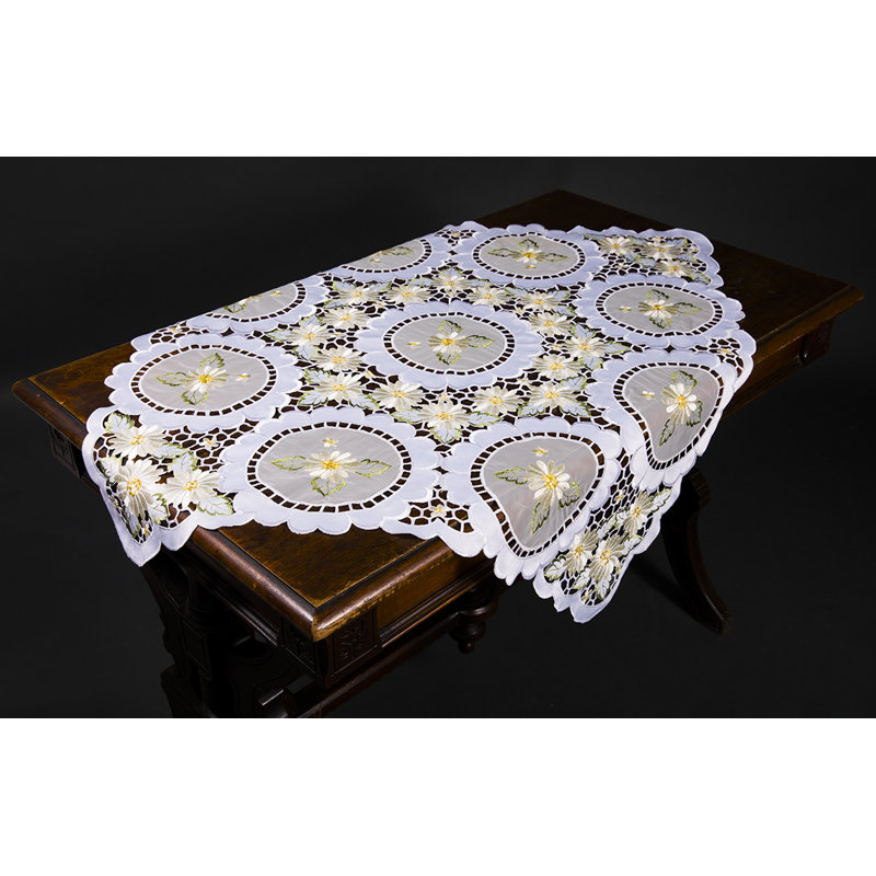 Surmatelas de table nappe brodé Sherell