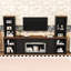 TV Stand Set with Adjustable Shelves, Bookshelves and Drawer-1396596683