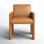 Leny Leather Arm Chair in Butterscotch/Camel