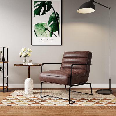  Fierros 62Cm W Faux Leather Armchair