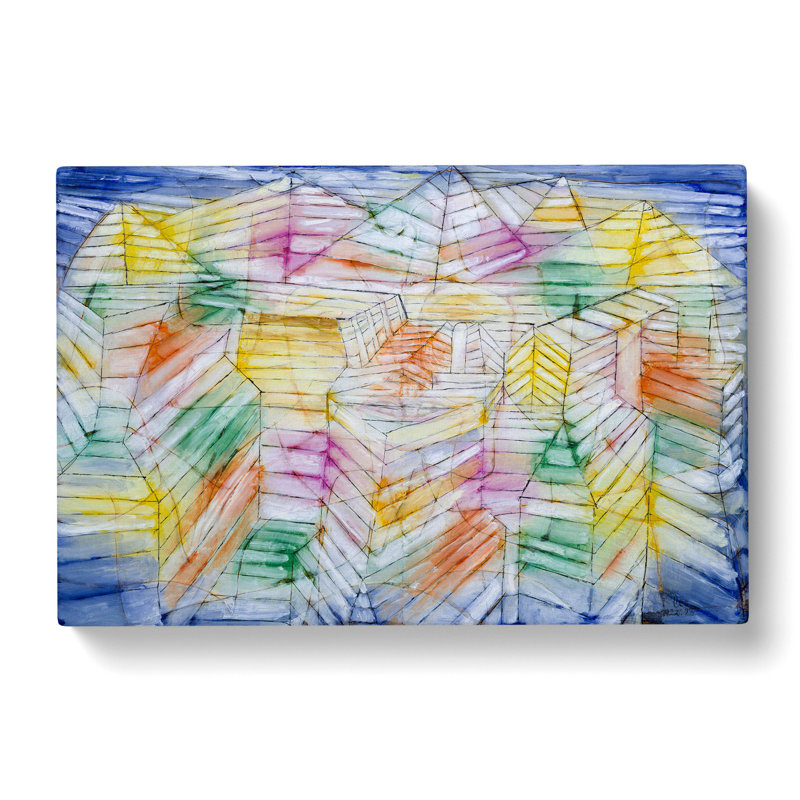 Mountain Construction by Paul Klee - Wrapped Canvas Painting, 40cm H x 60cm W x 3cm D