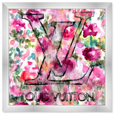 «Pink Abstract Fashion Floral Garden Glam», cadre photo moderne pour cadre de chambre