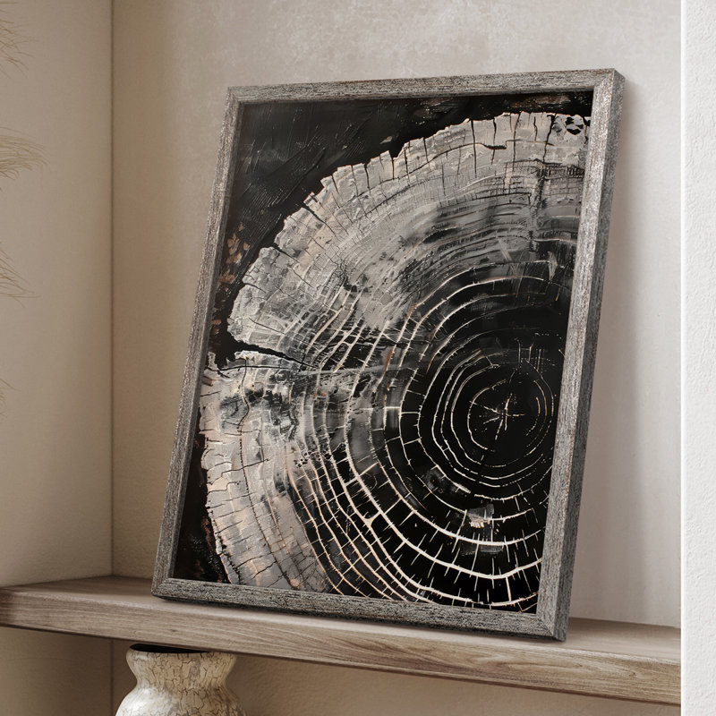 ABSTRACT Series Cxxxxi, reproduction encadrée - bois massif, H 21 po x l 17 po
