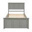 Lit plateforme avec rangement, 2 tiroirs avec roulettes, structure simple, gris-419834412