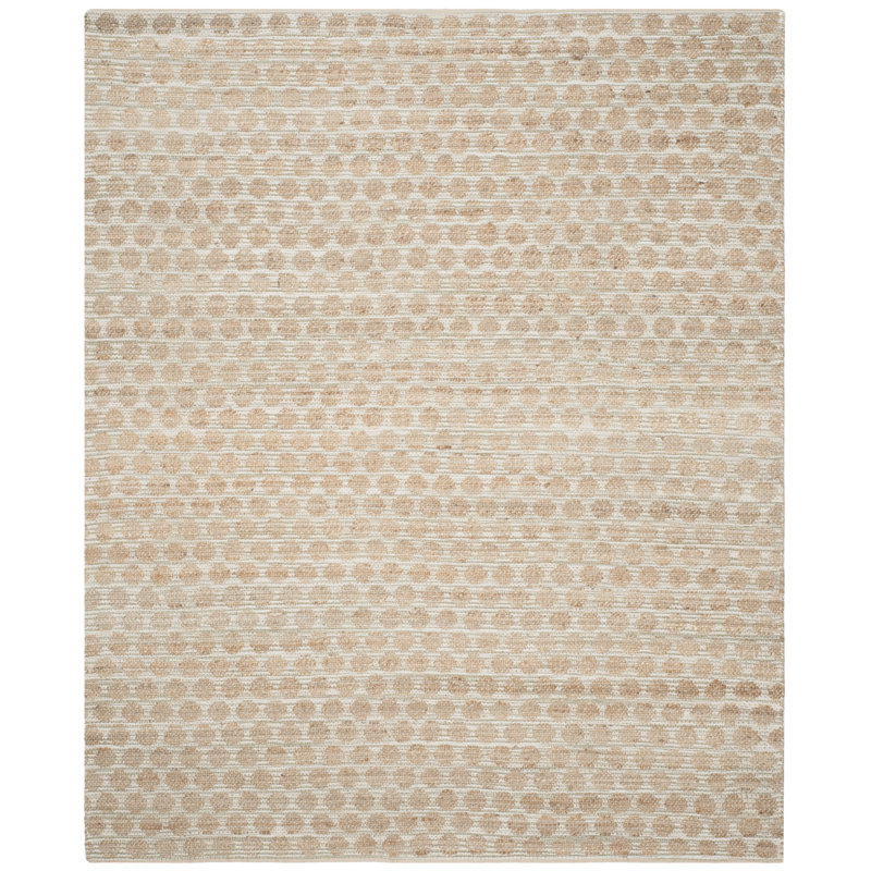 Arria Hand Woven Jute/Cotton Geometric Rug in Gray/Natural, Rectangle 10' x 14'