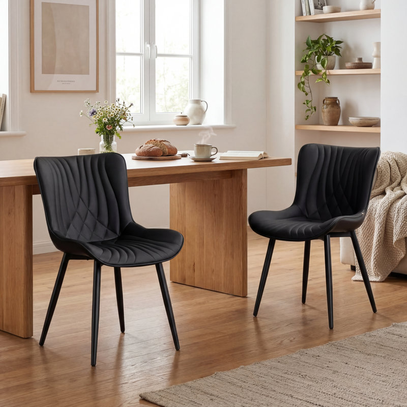 Comfortable Padded Dining Chairs with Back Easy Assembly Upholstered Side Chair, Accent Chairs for Kitchen, Dining Room