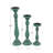 Wooden Distressed Turned Decorative Candle Holder Set-15375107