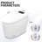 White Ceramic Smart Toilet With Self-Cleaning Nozzle, Heated Seat, Led Display, Night , Silent Slow Close Feature Bidet Rear Wash Mode
