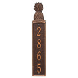 Pineapple Personalized Vertical 4-Line Wall Address Plaque