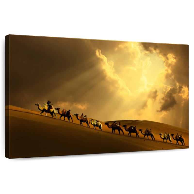 Brampt Camel Caravan Uphill, 24" H x 36" W
