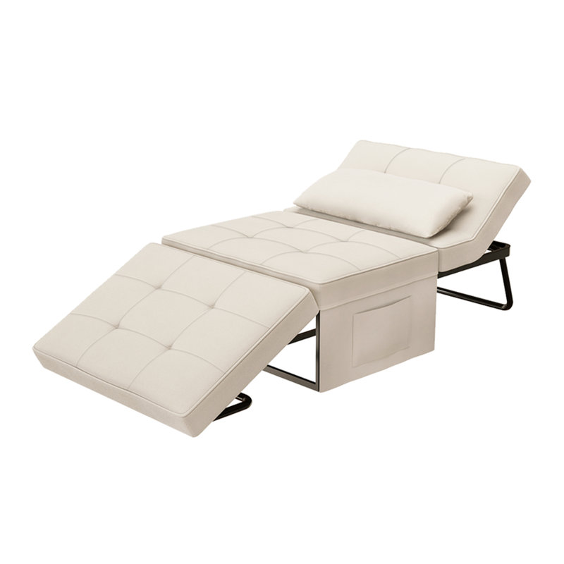 Fauteuil d'appoint convertible 35,8 po Camberly, 100% lin beige