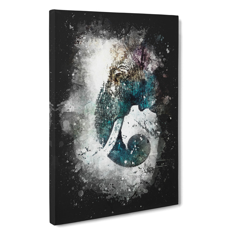 Elephant Profile - Wrapped Canvas Print, 60cm H x 40cm W x 3cm D