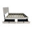 Tomm Spritz Modern Gray Velvet Queen Platform Bed with Twin Trundle and Storage Drawers (No Box Spring Required)-1971886212