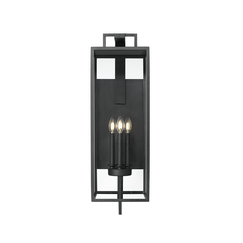 Lamont 34" High 4-Light Outdoor Wall Sconce - Textured Black