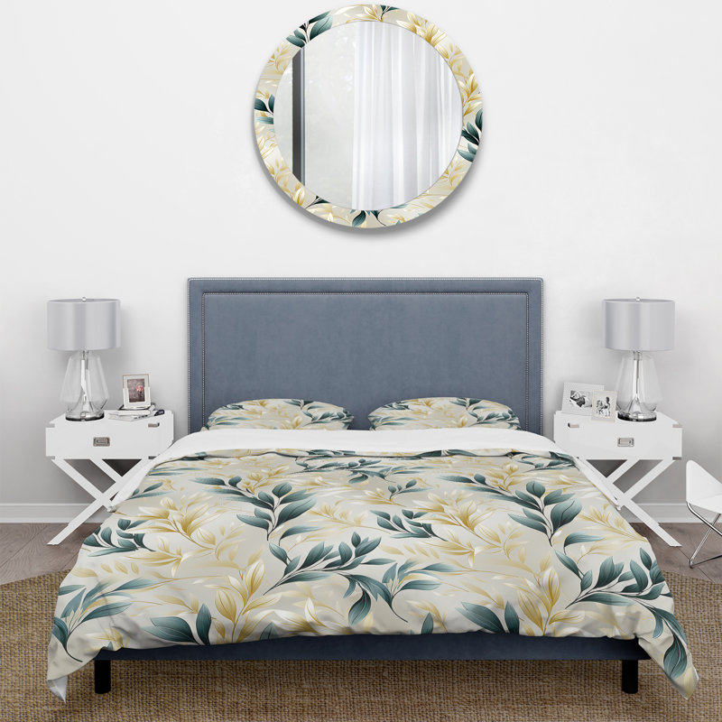 Ensemble de housse de couette Delicate Ferns, Housse de couette pour très grand lit et 2 très