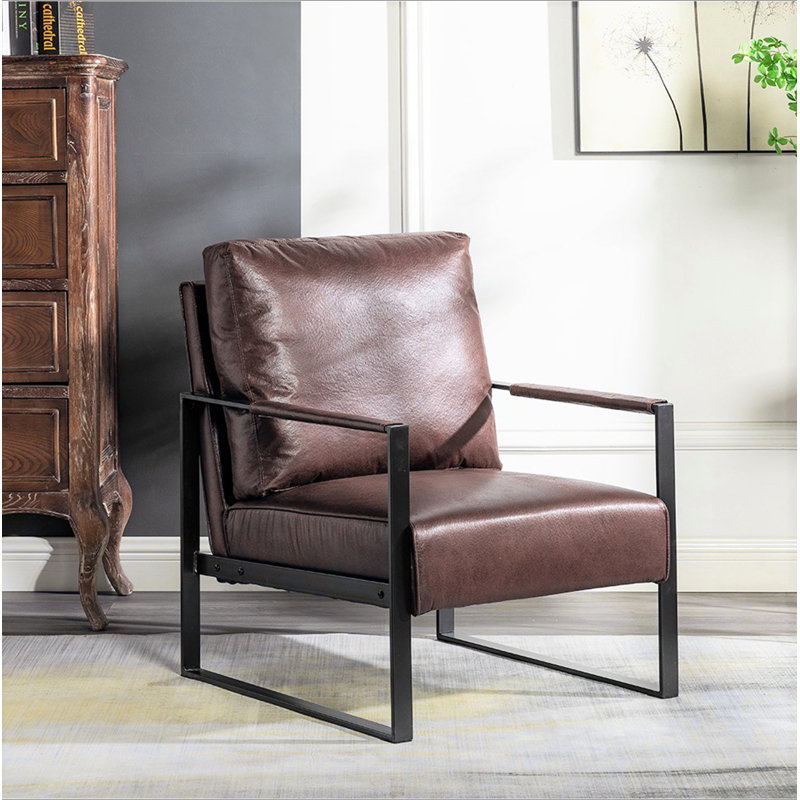Chaise d'appoint classique Mid Century, Marron foncé