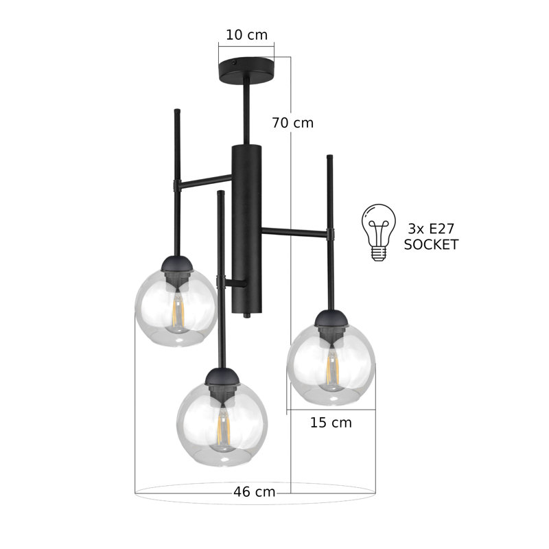 Rocket 3-light Flush Mount, White
