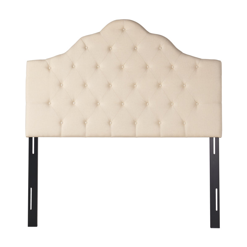 Tête de lit tapissier à panneau pour lit double / grand Fasching, Beige