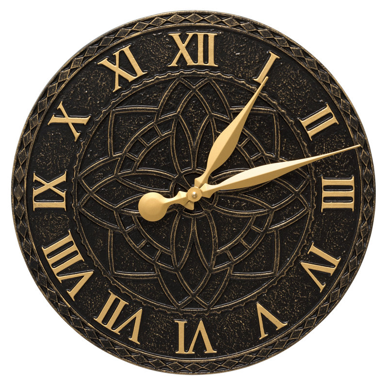 Horloge murale 16 "Artisan, Noir/or
