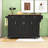 Rolling Kitchen Island Cart with Rubber Wood Drop Leaf, Storage Cabients and Soft Close Drawers-355986167