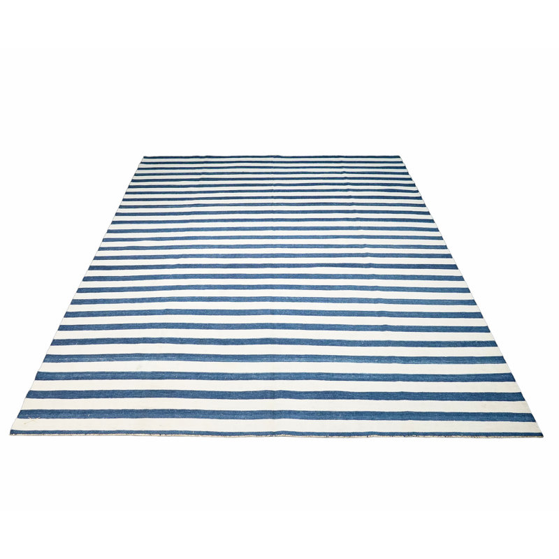 Dhurrie Wool Striped Area Rug