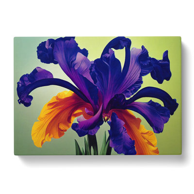 Tranquil Iris Flowers - Wrapped Canvas