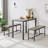 Dining Table Set, Bar Table With 2 Dining Benches, Kitchen Table Counter With Chairs, Industrial For Kitchen Breakfast Table, Living Room, Party Room, Grey And Black,43.3″L X 23.6″W X 29.9″H-48969909