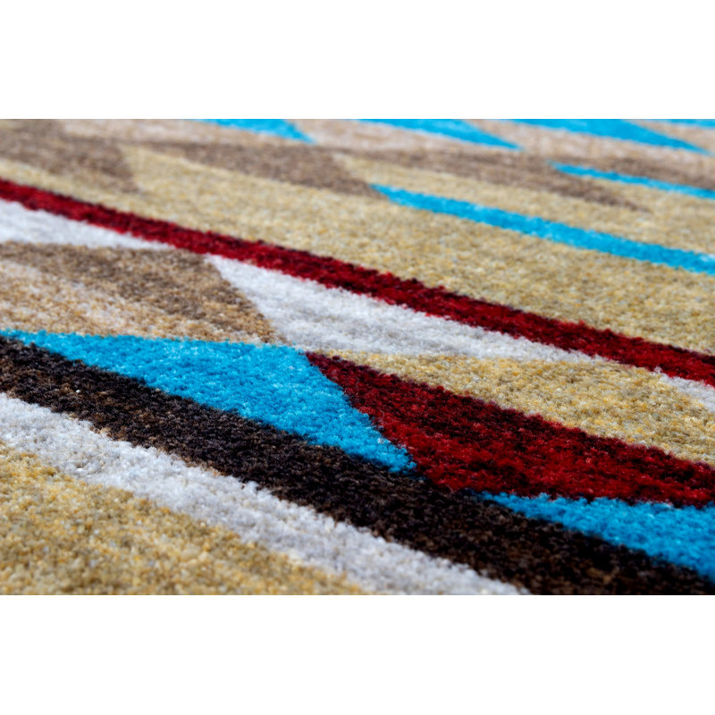Tapis bleu Verla Southwestern, Rectangle 7 pi 8 po x 10 pi 9 po