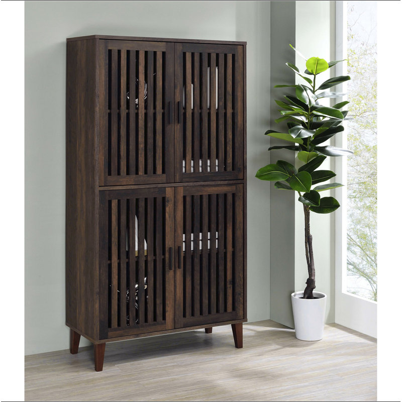 Armoire d'appoint haute 4 portes Dark Pine