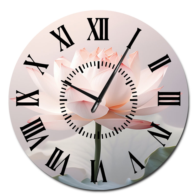 Horloge murale Hinduisim Art Serenity Lotus, Surdimensionné