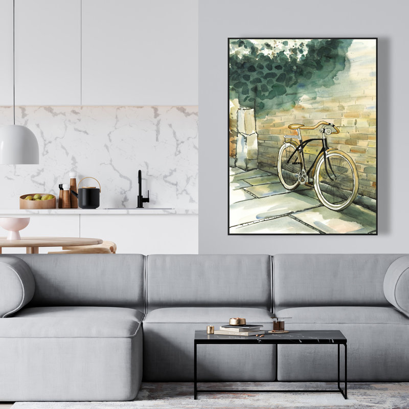 Vieille toile de vélo urbaine - décor de chambre de transport unique