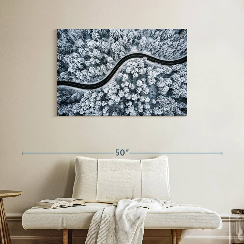 Mehar Snow Forest Road, 26" H x 39" W