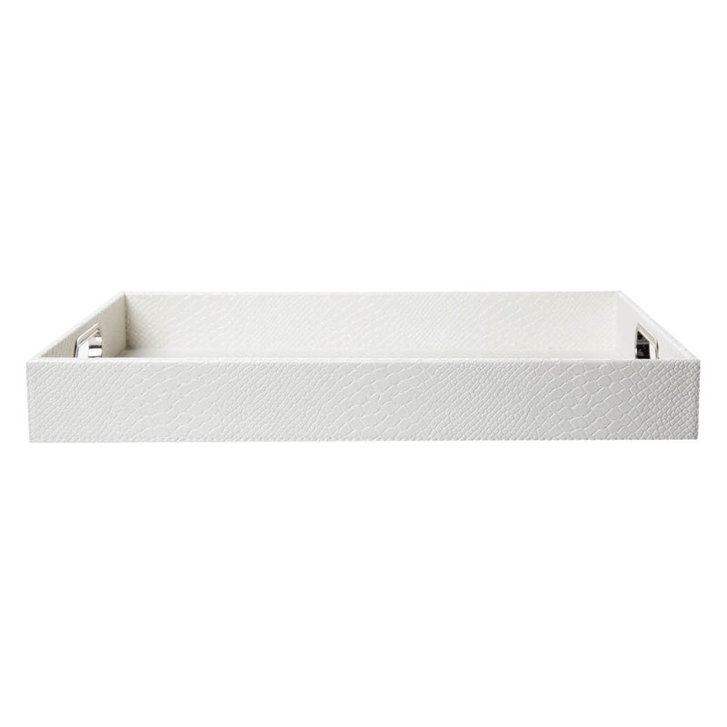 Edmondson Leather / Faux Leather Tray, Cream