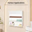 Vitrine de salon blanche à 3 niveaux avec trois bandes lumineuses DEL blanches à contrôle tactile USB avec luminosité réglable-1017289708-1017289706