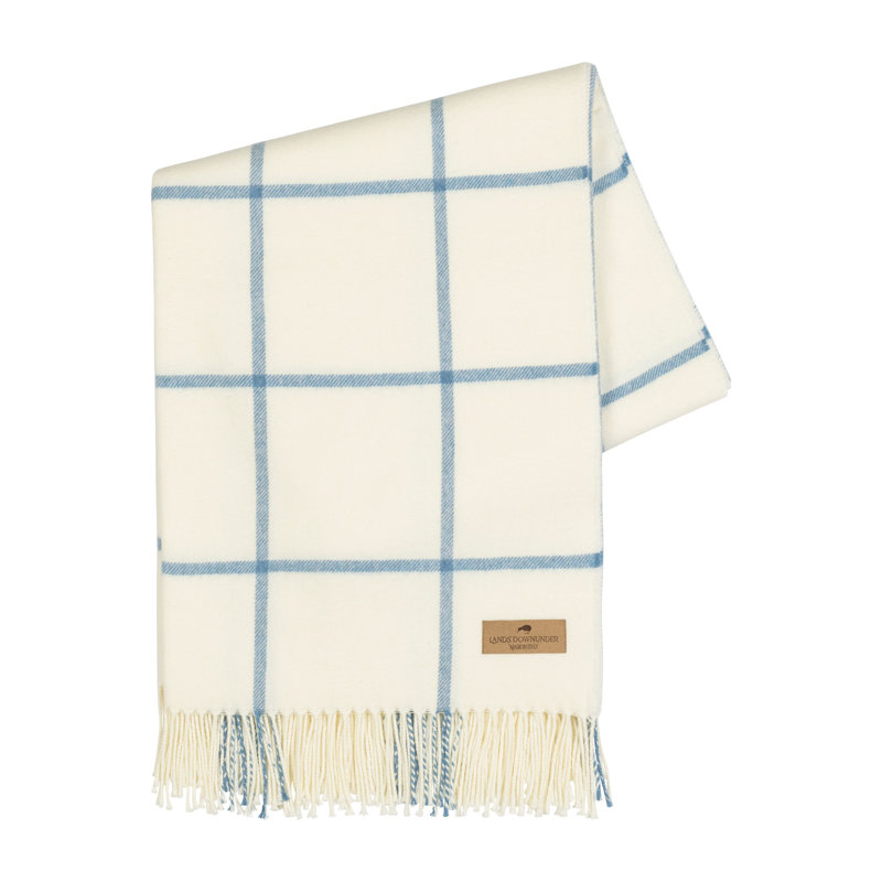 Lexington Plaid Throw, Blue Denim