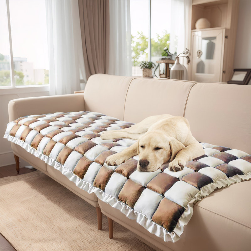 Housse en molleton, H 1,5 po x l 83 po x P 27,5 po, Molleton brun