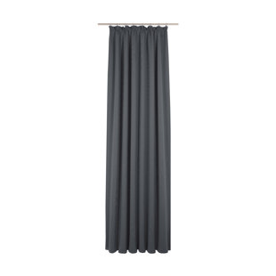 Uni Collection Light 100% Cotton Opaque Pinch Pleat Single Curtain Panel