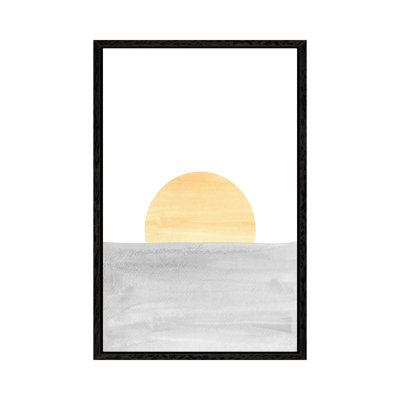 Grey And Yellow Sunset - Painting on Canvas