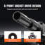 Impact Sockets Set 130PCS 6-Point 3/8" & 1.3 cm Drive Bit Ratchet Tool Kit