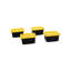 Sac de rangement en plastique avec couvercle, 5 gallons, paquet de 4 - noir / jaune-132881730-132881732