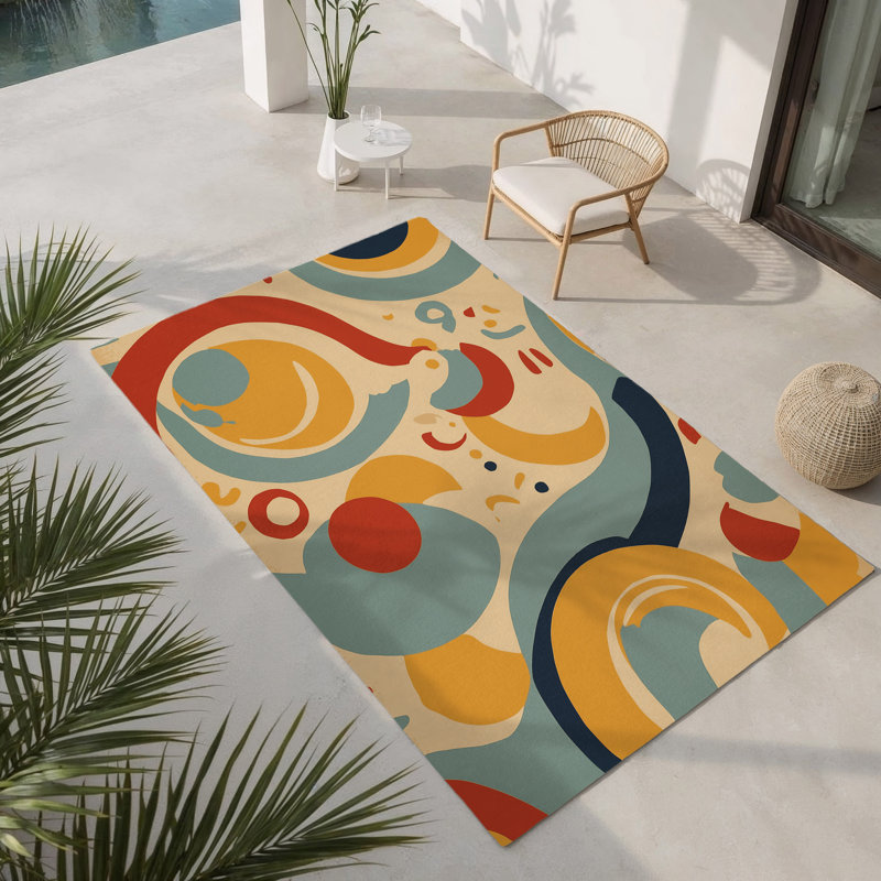 Tapis intérieur et extérieur Funky Ripple, Rectangle 4pi x 6 pi