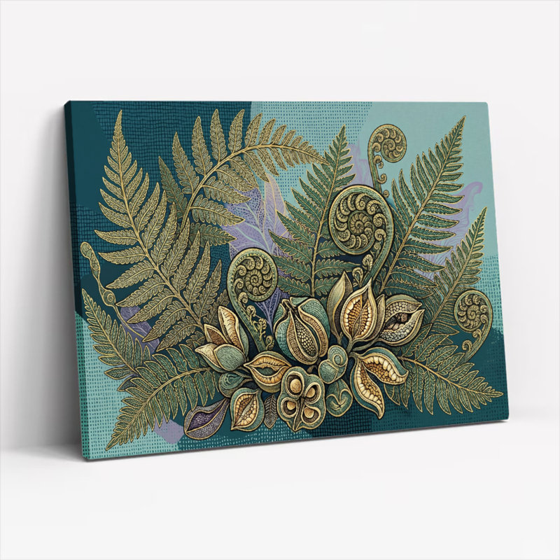 Ensemble d'une toile murale Fougère Art, H 12 po x l 18 po, Wrapped Canvas