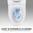 Ceramic Toilet, 1.1/1.6 , Elongated, White, Comfortable, Soft Close Seat, & , T036wt Elongated Comfortable Height,