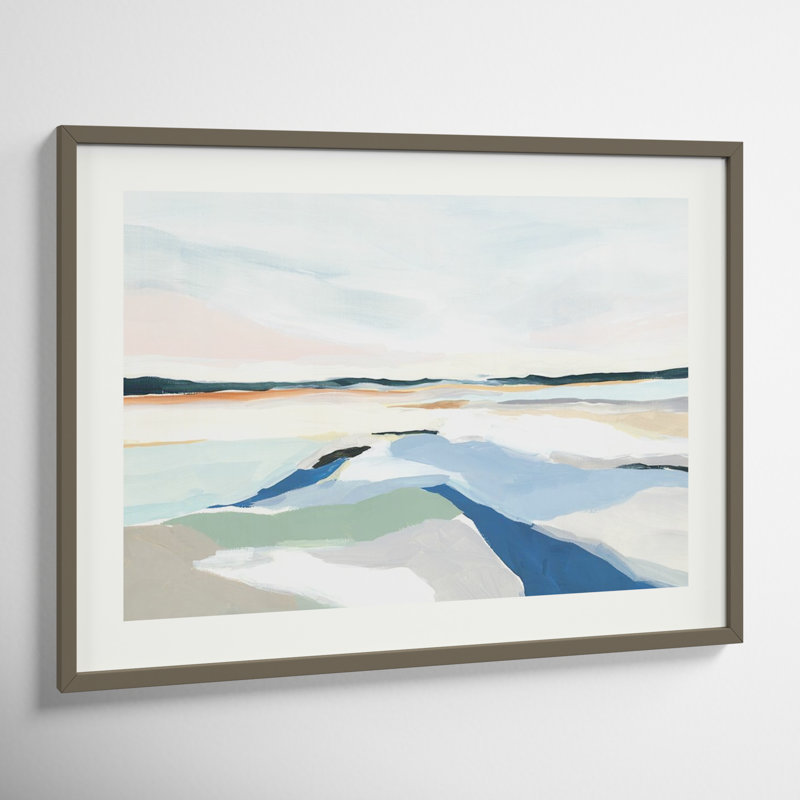 Seaside Day I by Isabelle Z, Gray Framed Paper, 19" H x 26" W