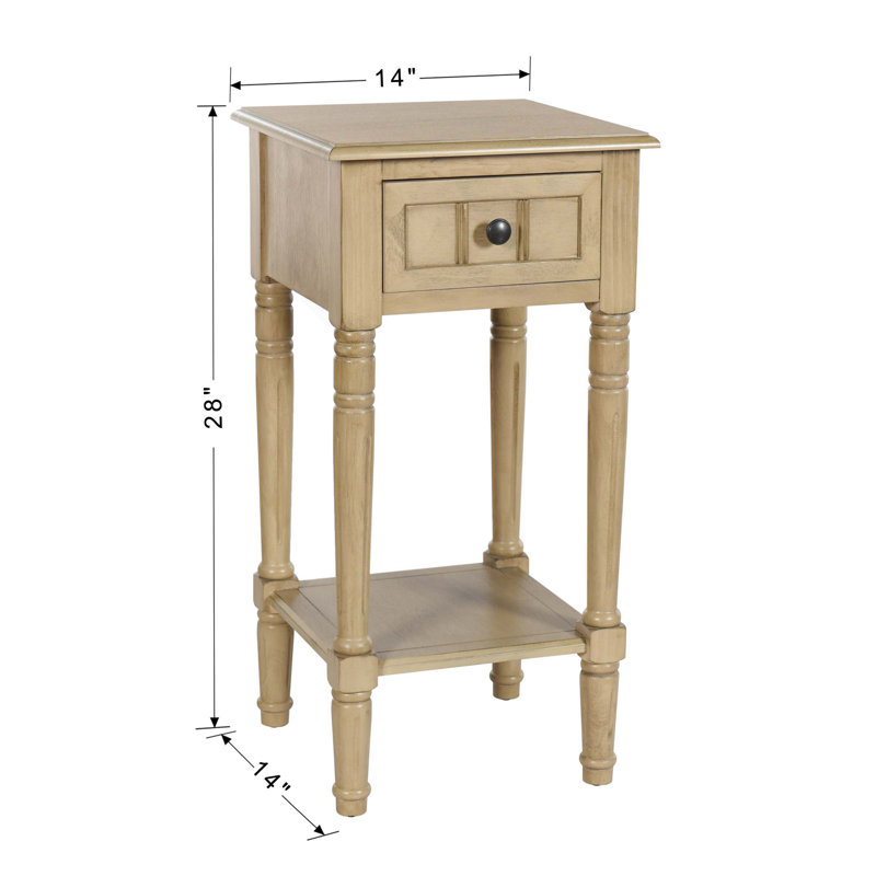 Elboa Collection Accent Table with One Drawer -, Sahara