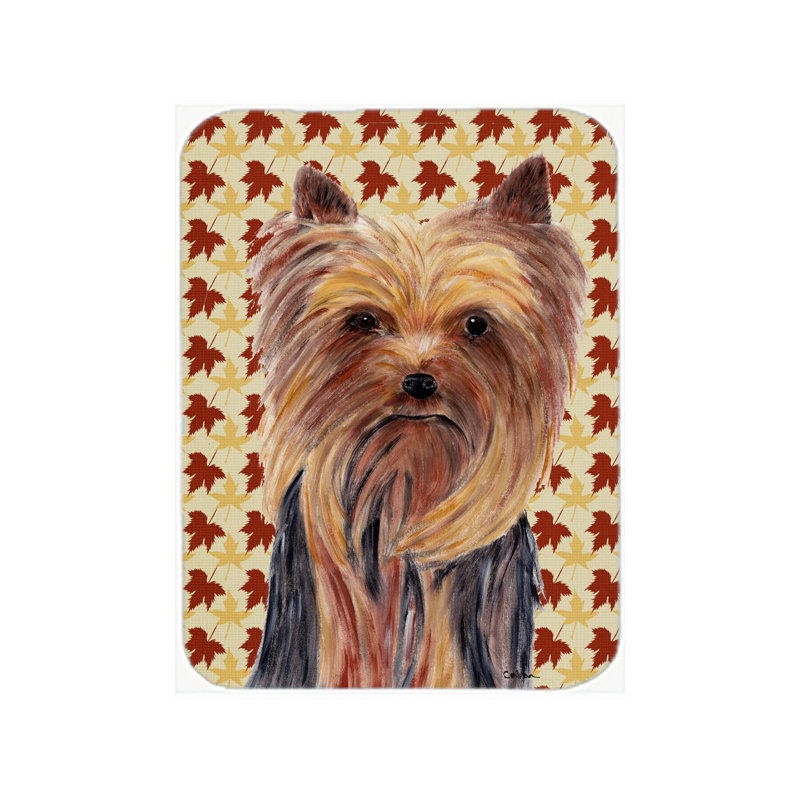 East Urban Home Yorkie Portrait Glass Cutting Board